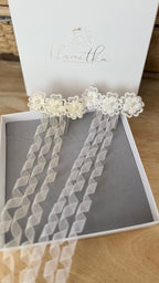 Haarschmuck Kommunion Mädchen – Weiß/Ivory | Handgefertigter Kopfschmuck Erstkommunion