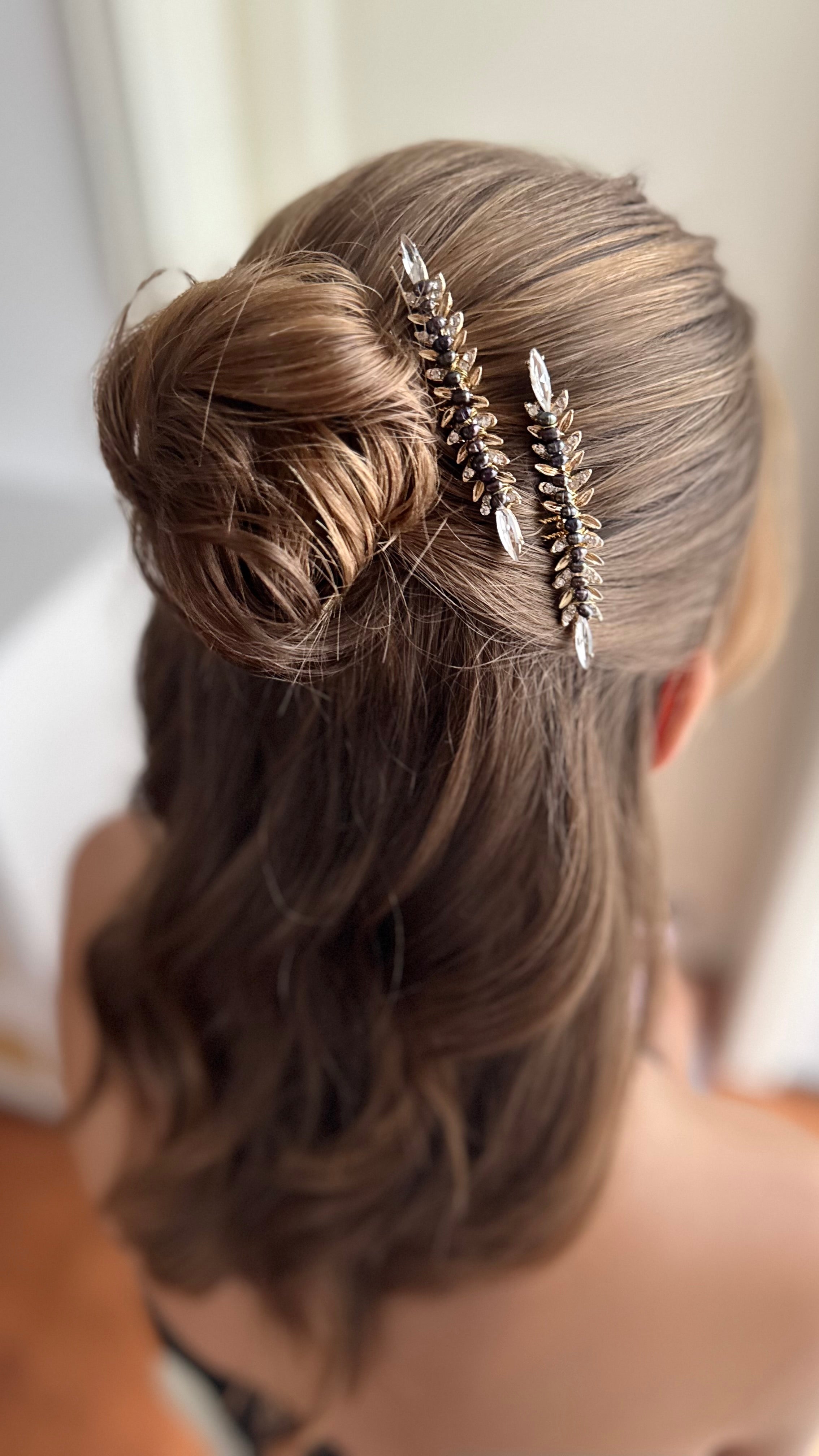Festlicher Haarkamm Schwarz Silber – Eleganter Haarschmuck für Silvester, Abiball, Hochzeit & Ballfrisuren mit Glitzer