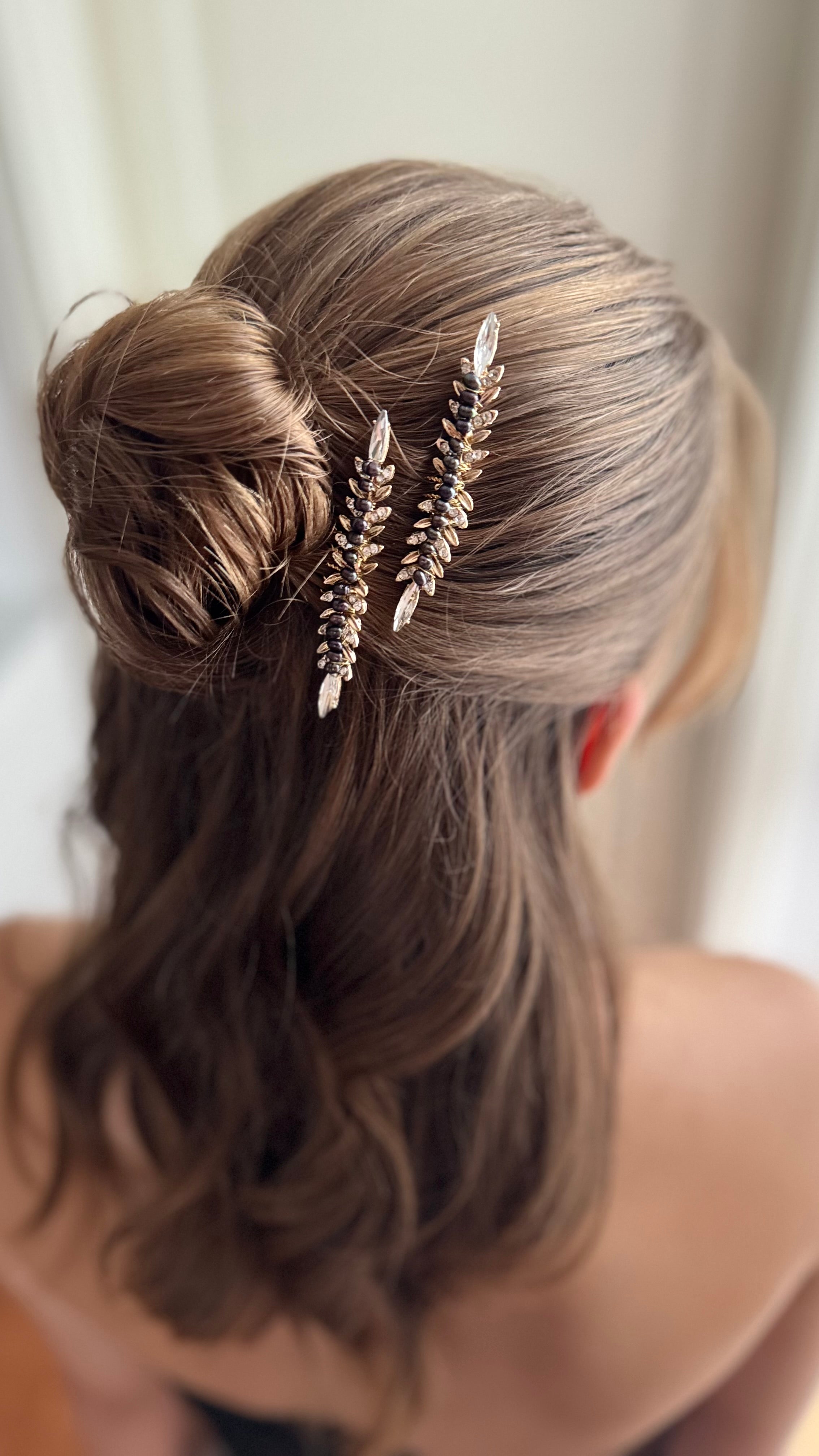 Festlicher Haarkamm Schwarz Silber – Eleganter Haarschmuck für Silvester, Abiball, Hochzeit & Ballfrisuren mit Glitzer