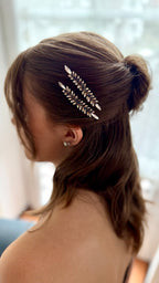 Festlicher Haarkamm Schwarz Silber – Eleganter Haarschmuck für Silvester, Abiball, Hochzeit & Ballfrisuren mit Glitzer