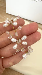 Perlen Armband – Edles Brautarmband mit Süßwasser- & Glasschliffperlen