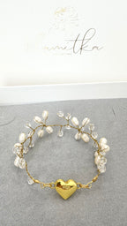 Perlen Armband – Edles Brautarmband mit Süßwasser- & Glasschliffperlen