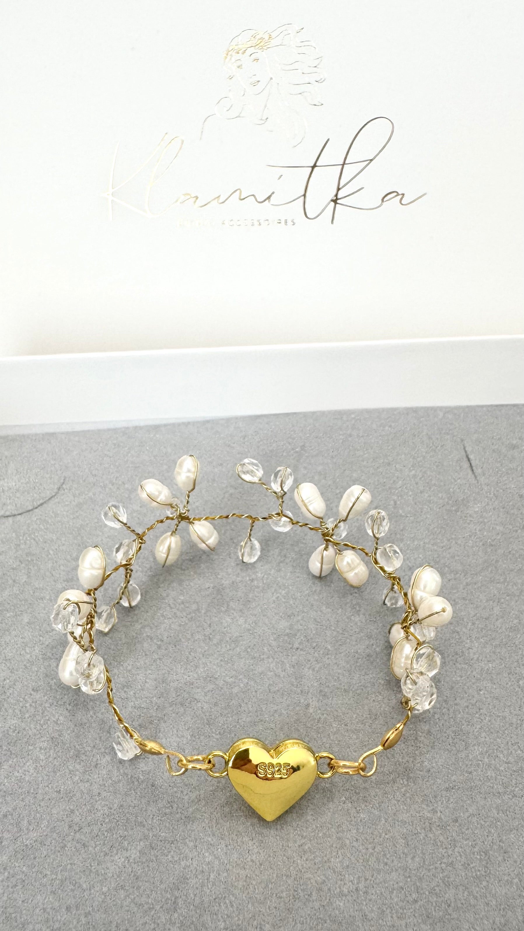 Perlen Armband – Edles Brautarmband mit Süßwasser- & Glasschliffperlen