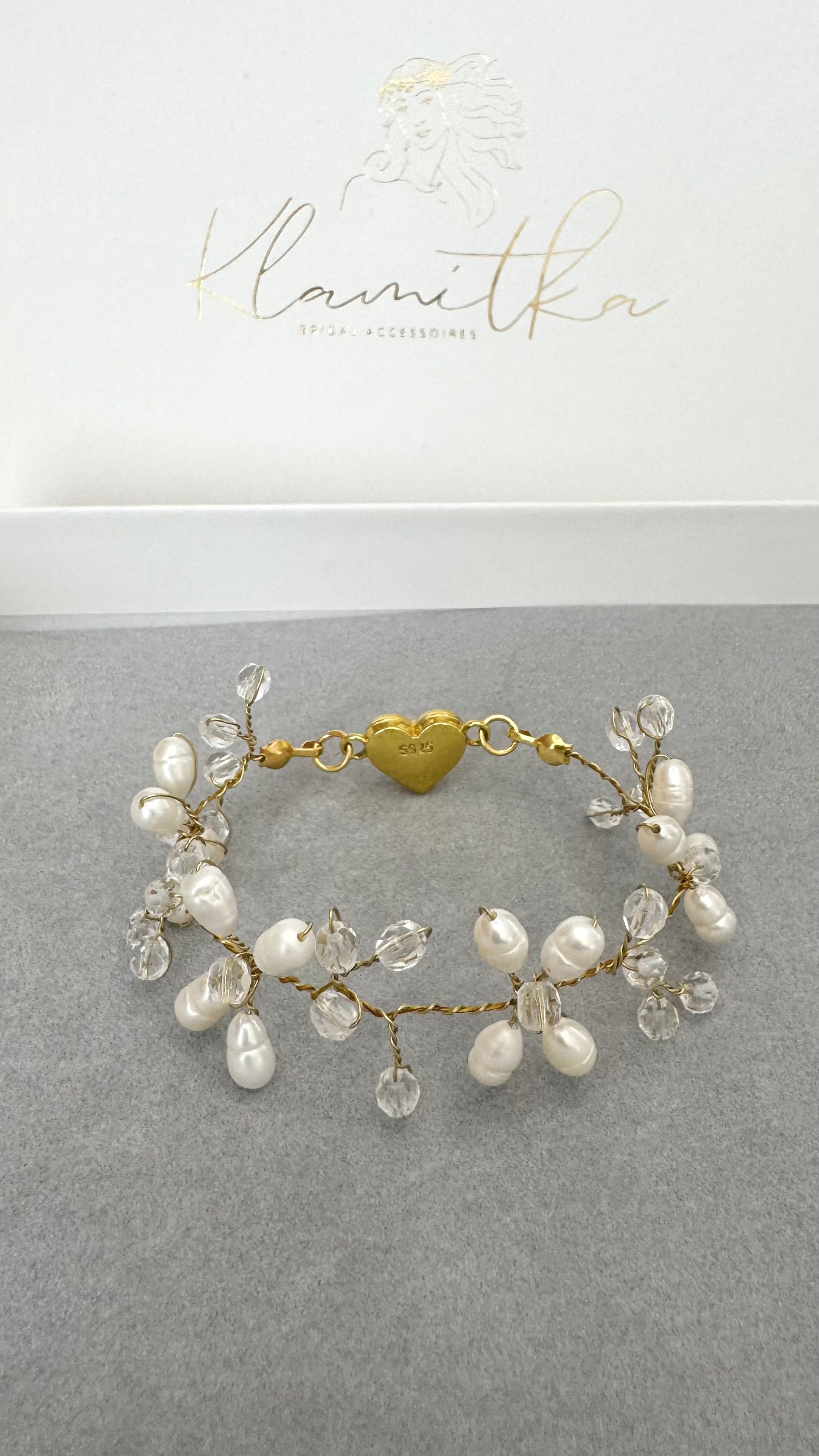 Perlen Armband – Edles Brautarmband mit Süßwasser- & Glasschliffperlen