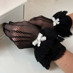Spitzenhandschuhe, Abendhandschuhe  aus Spitze und Perlen