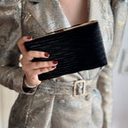 Gala Clutch – Schwarze Kunstleder Abendtasche für elegante Anlässe