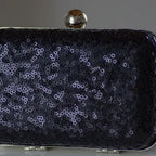 Clutch Pailetten in Schwarz