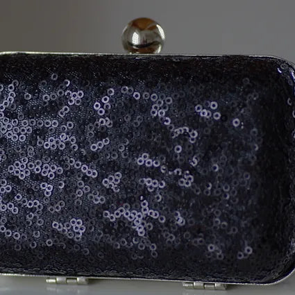 Clutch Pailetten in Schwarz