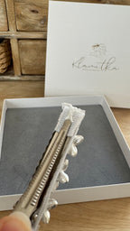 Perlen Haarklammer Kommunion – Zarte Haarklammern mit Perlenblüten