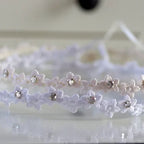 Kommunion Haarschmuck, Haarband Kommunion aus Blumen-Spitze und Strasssteinen