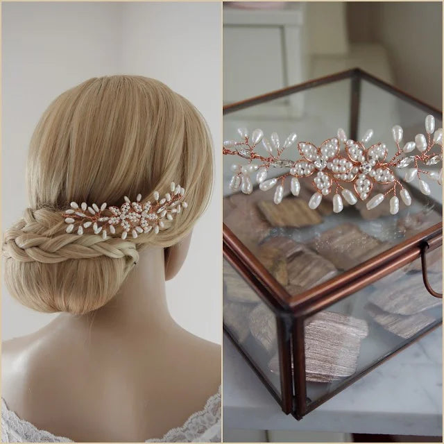 Brautschmuck-Haarranke-kupfer,gold oder silber