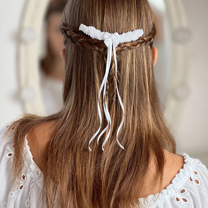 Haarschmuck Kommunion,Haarkamm Kommunion,Erstkommunion Haarschmuck,weiß