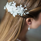 Braut Haarschmuck, Haarkamm,silber-weiß oder gold-ivory