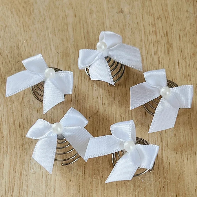 Curlies Kommunion in Form einer kleinen Schleife, Erstkommunion Haarschmuck, fünf  Haar Curlies Kommunion