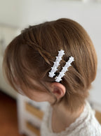 Kinder Haarklammern – Satin Sterne für Mädchen in funkelndem Design