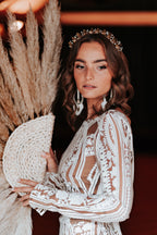 Boho Bridal Ohrringe – Vergoldete Statement Ohrringe für moderne Bräute