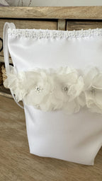 Kommunion Tasche – Satin mit Blumen & Strass für elegante Mädchen