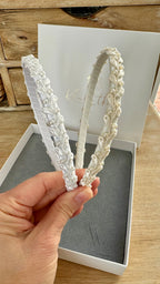 Haarreif Kommunion – Zarter Haarschmuck mit Spitze und Perlen