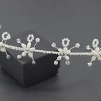 Haarschmuck Diadem mit Süßwasserperlen, Strasssteinen