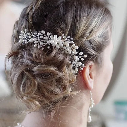 Braut Haarschmuck-Haarranke-Perlen-Swarowski Bicon
