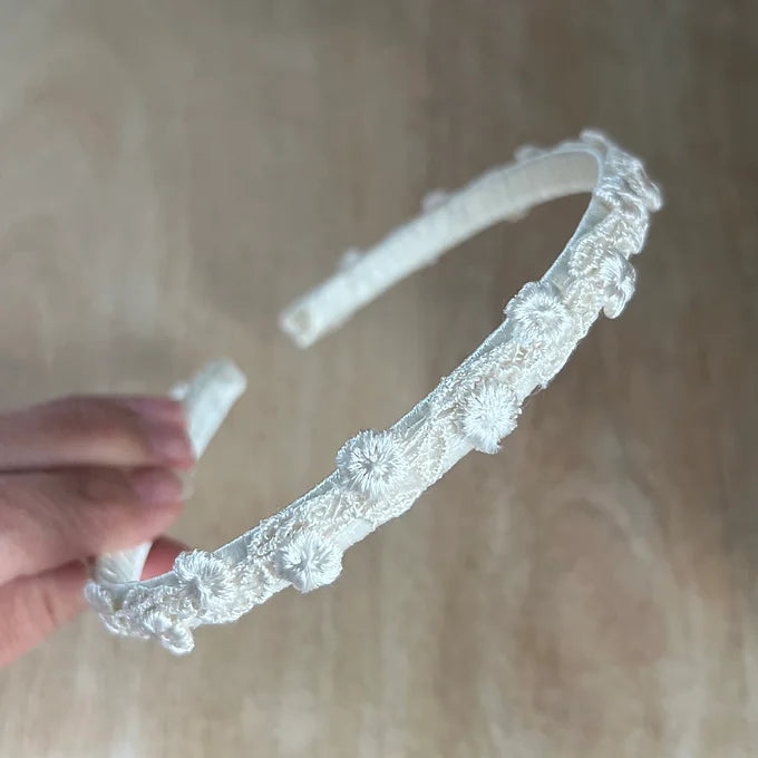 Haarschmuck Kommunion,Haarreif Kommunion,Haarreif ivory mit/ohne Strasssteinchen