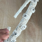 Haarschmuck Kommunion,Haarreif Kommunion,Haarreif ivory mit/ohne Strasssteinchen