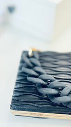 Gala Clutch – Schwarze Kunstleder Abendtasche für elegante Anlässe