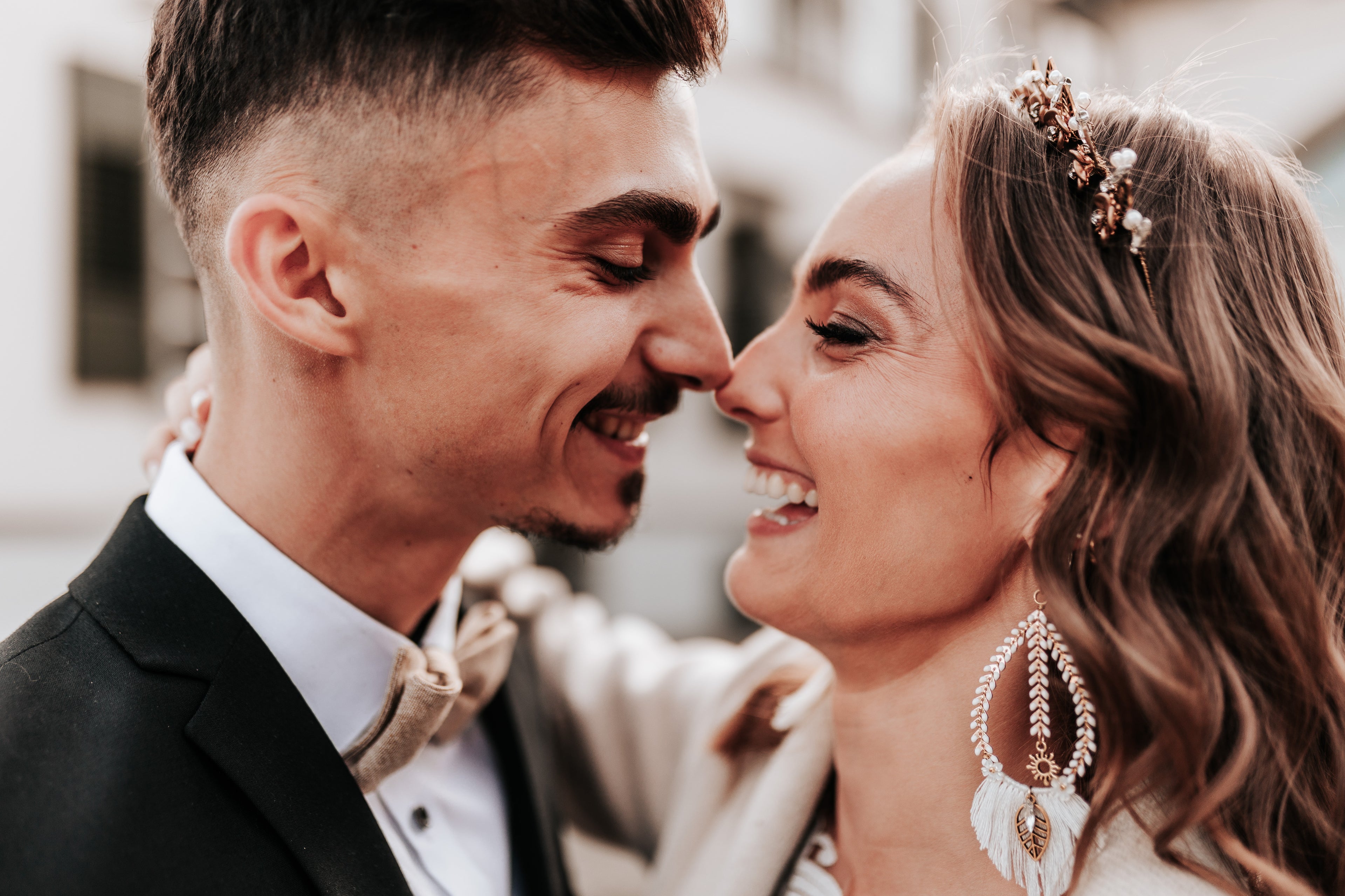 Boho Bridal Ohrringe – Vergoldete Statement Ohrringe für moderne Bräute