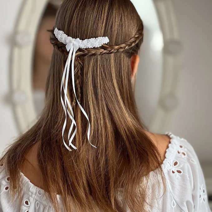 Haarschmuck Kommunion,Haarkamm Kommunion,Erstkommunion Haarschmuck,weiß