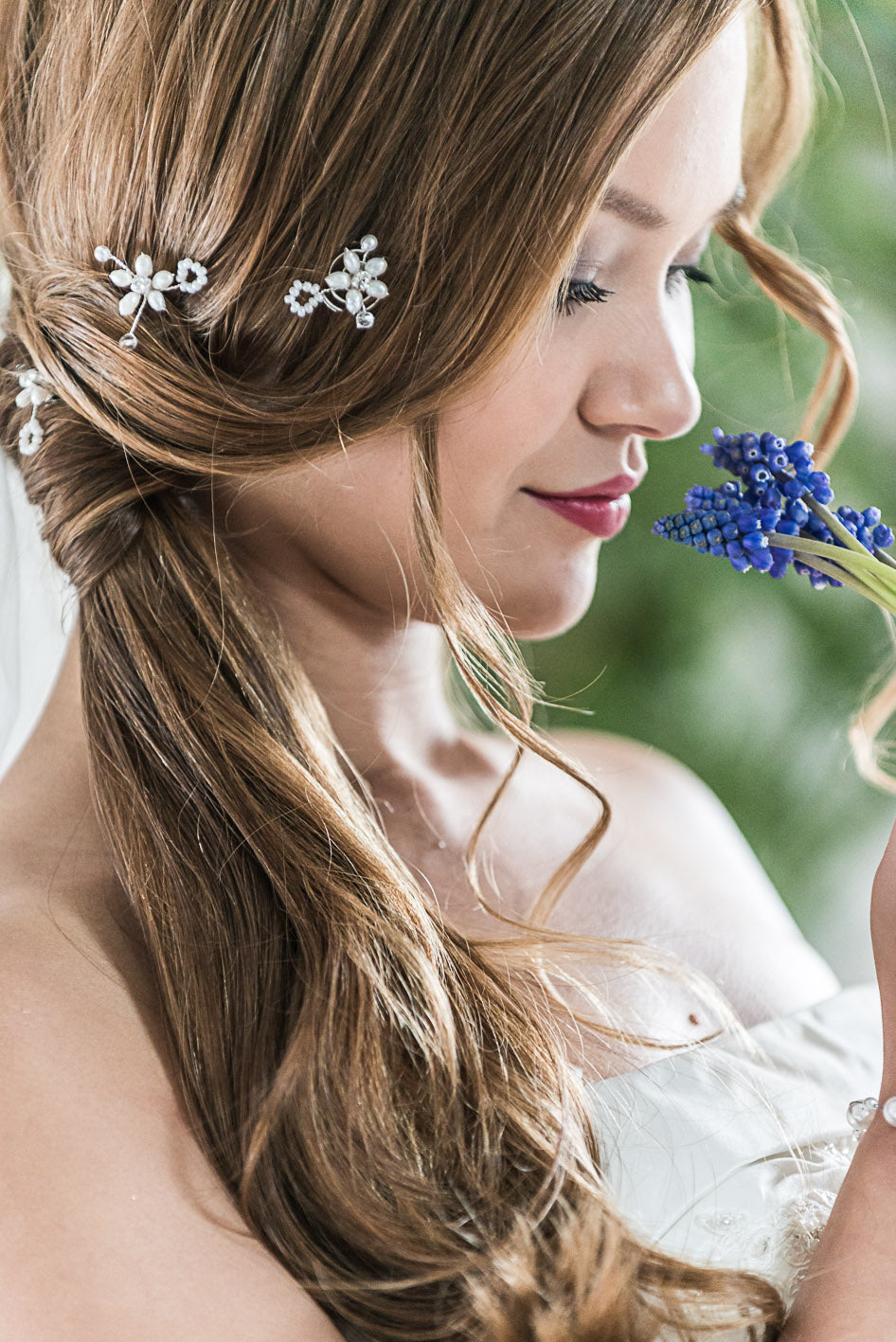 Perlen Haarnadeln – 5er-Set Braut Haarnadeln/Curlies mit Süßwasserperlen