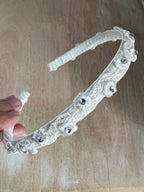 Ivory Haarreif Kommunion – Spitze mit/ohne funkelnde Strasssteine