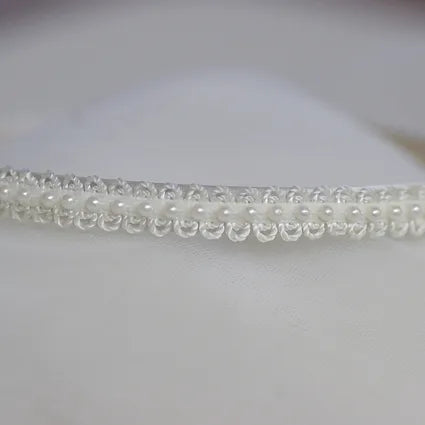 Haarschmuck Kommunion, Haarreif  Kommunion in ivory/creme/elfenbein mit Perlen