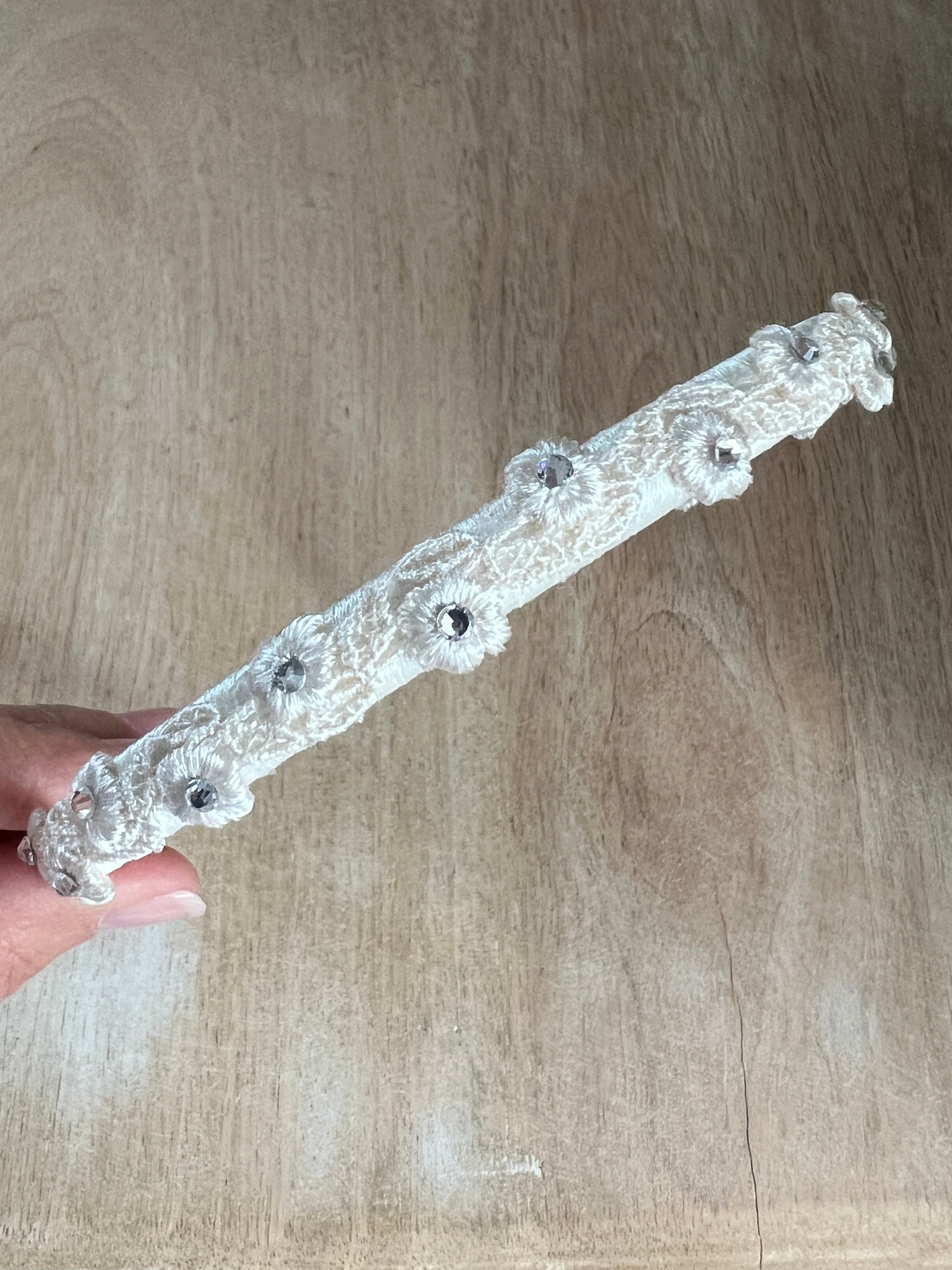 Ivory Haarreif Kommunion – Spitze mit/ohne funkelnde Strasssteine