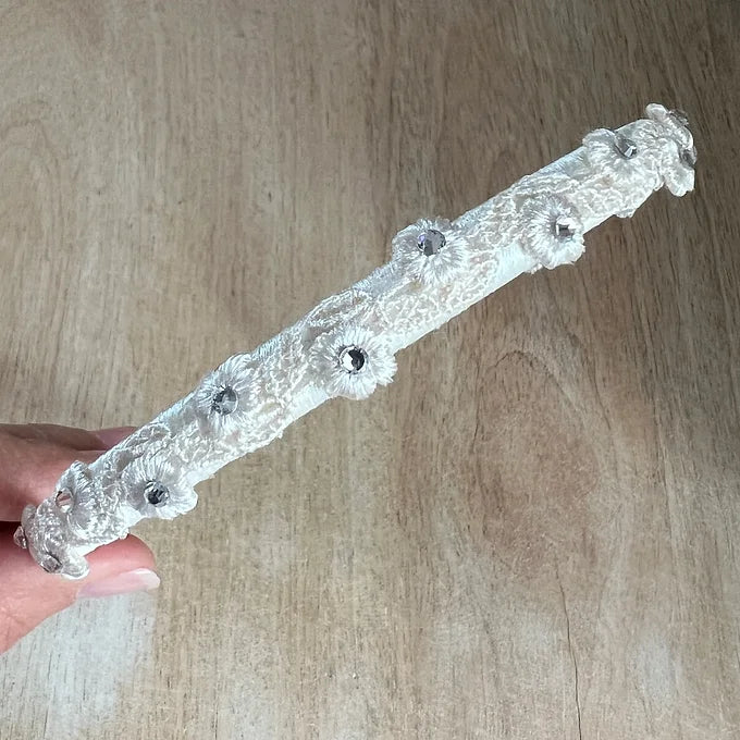 Haarschmuck Kommunion,Haarreif Kommunion,Haarreif ivory mit/ohne Strasssteinchen