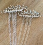 Strass Haarschmuck Kommunion – Spitzenblumen & funkelnder Haarkamm