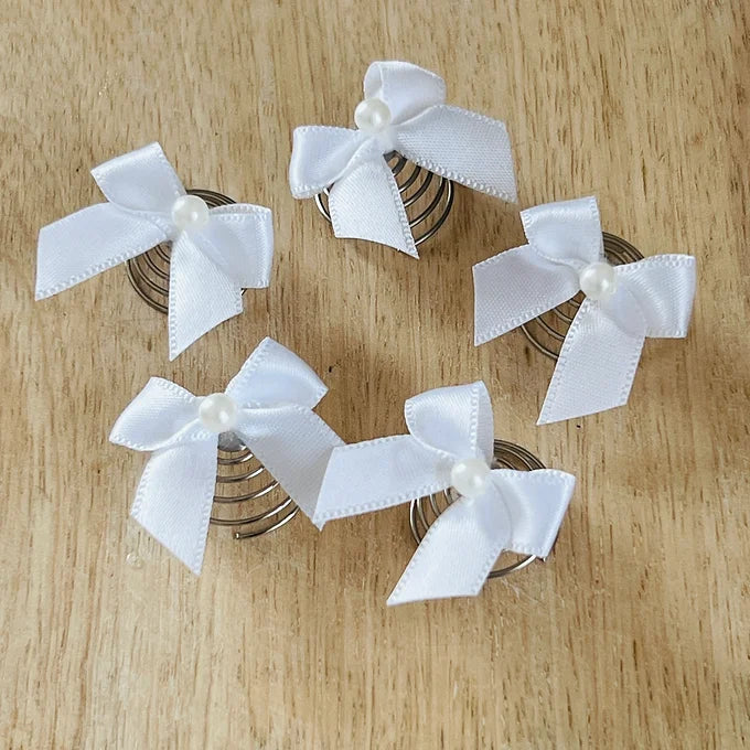 Curlies Kommunion in Form einer kleinen Schleife, Erstkommunion Haarschmuck, fünf  Haar Curlies Kommunion