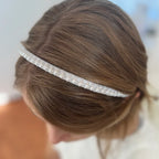 Haarschmuck Kommunion,Haarreif Kommunion,Haarreif weiß mit Perlen