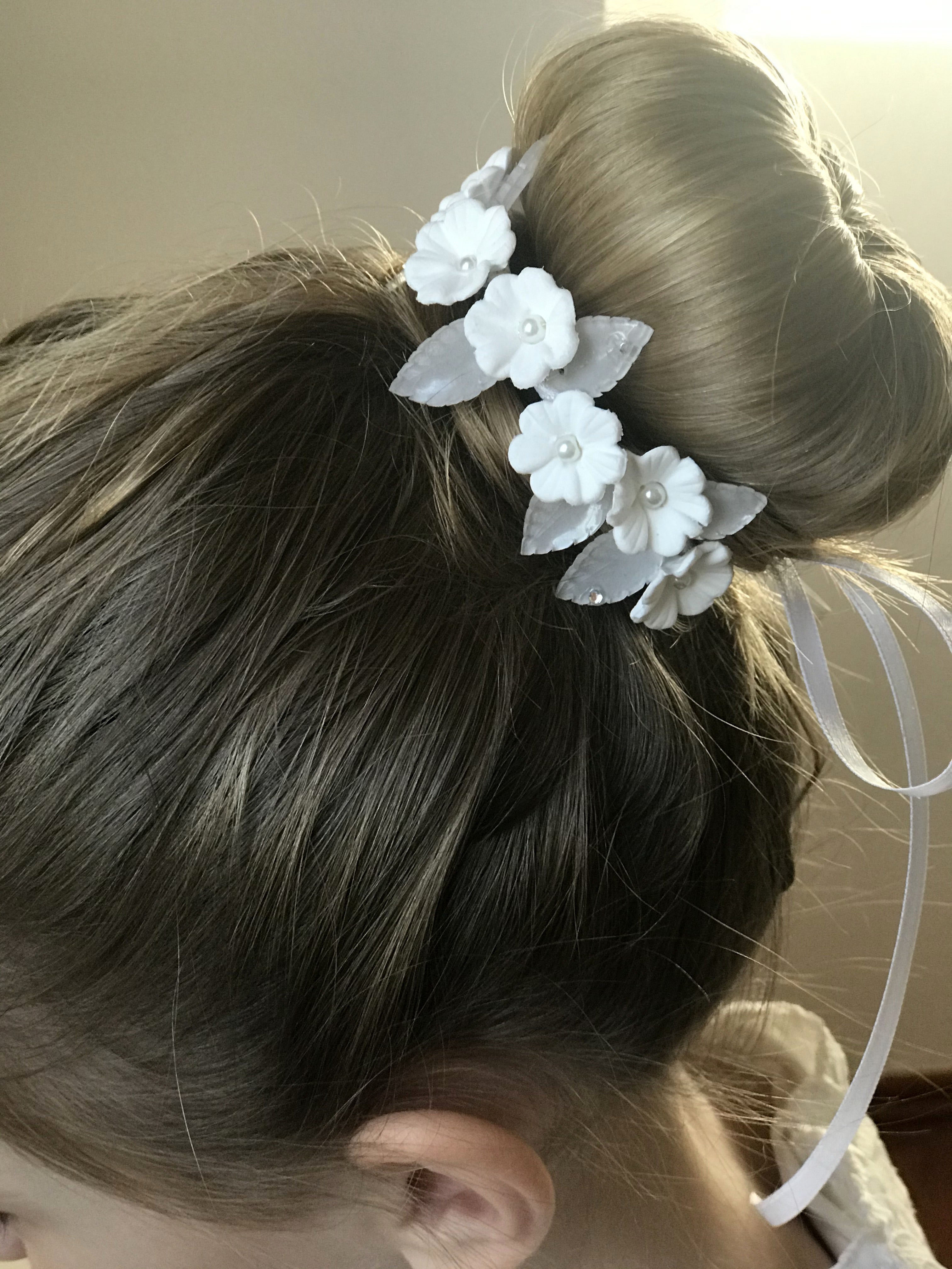Haarband für Kommunion, Haarschmuck für Dutt