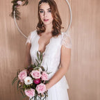 Haarband/Stirnband Swarowski,gold,ivory Perlen