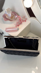 Pailletten Clutch – Elegante schwarze Abendtasche für Gala & Events