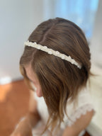 Ivory Haarreif Kommunion – Spitze mit/ohne funkelnde Strasssteine