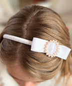 Schleifen Haarreif Kommunion – Weißer Haarreif mit Satinschleife