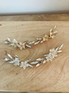 Blumen Haarranke – Braut-Haarschmuck mit Strassästen & zarten Blüten