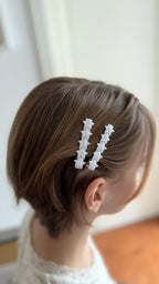 Kinder Haarklammern – Satin Sterne für Mädchen in funkelndem Design