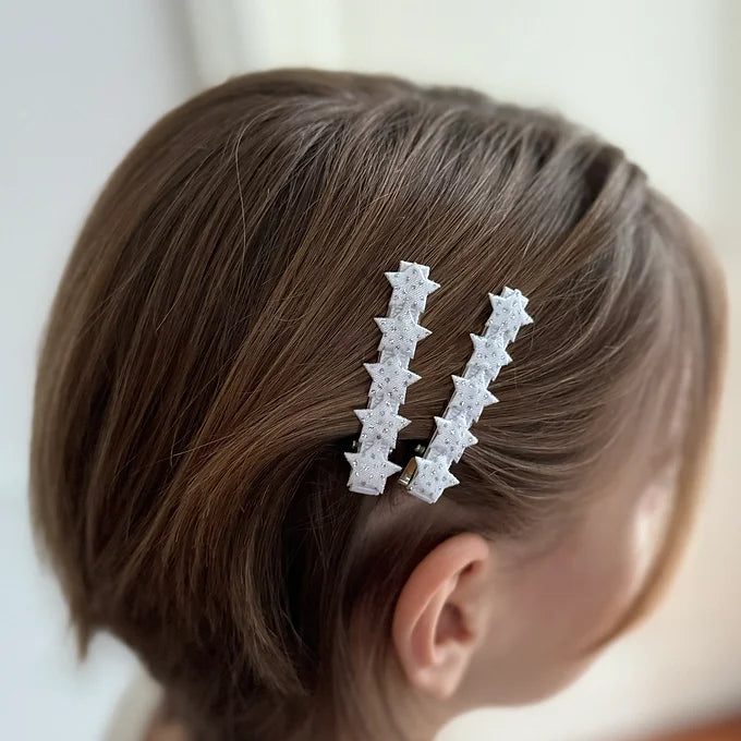 Haarklammern Mädchen, Haarspangen Mädchen mit glänzenden Sternen.