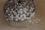 Perlen Haarkamm – Braut Haarkamm mit Swarovski & Ivory/Weiß Perlen