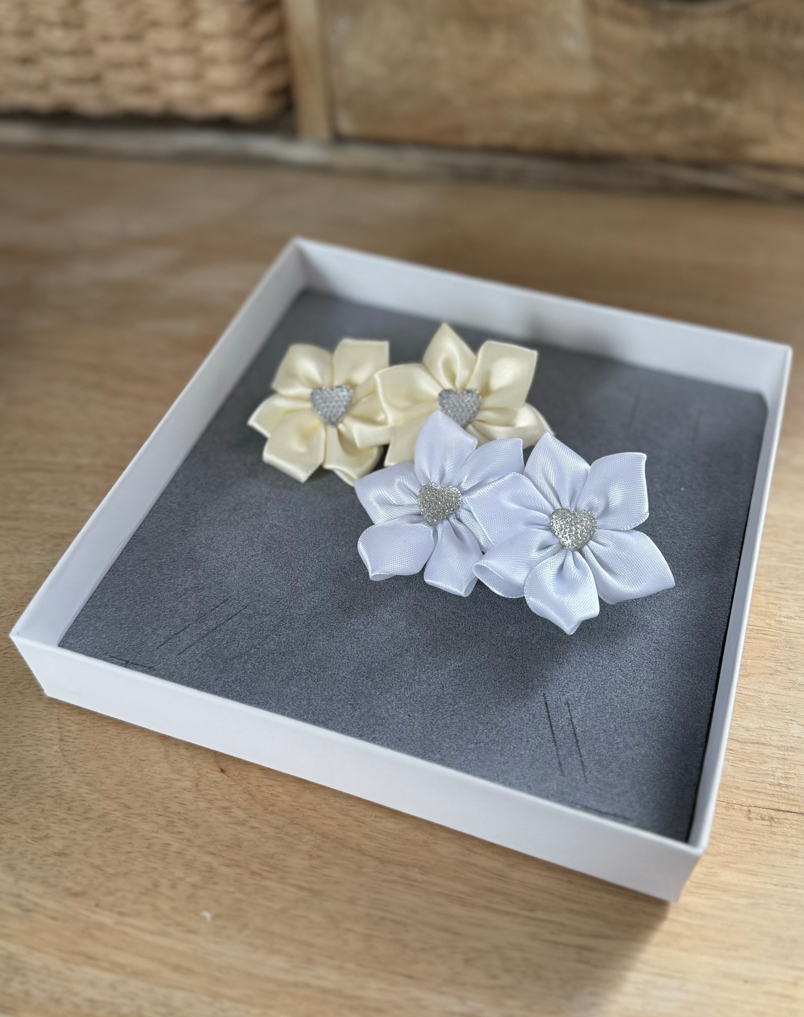 Haarschmuck Kommunion – Edle Haarklammer in Weiß oder Ivory