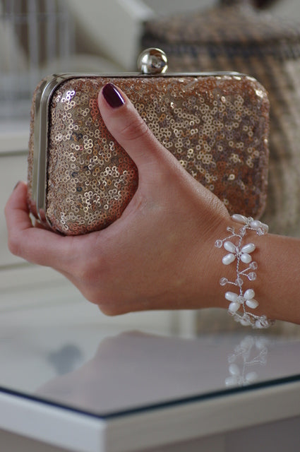 Perlen Armband – Edles Brautarmband mit Süßwasser- & Glasschliffperlen