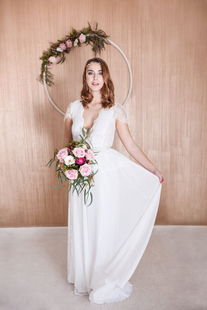 Swarovski Haarband – Edles Haarband mit Goldblättern & Ivory Perlen