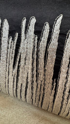 Silber Abendtasche – Elegante Clutch mit modernem Muster & Kette